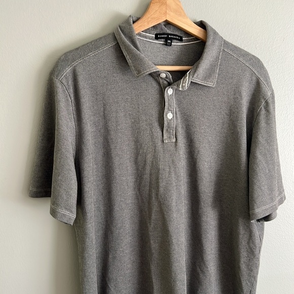 ROBERT BARAKETT Gray Filmore Polo Shirt XXL - Picture 3 of 8